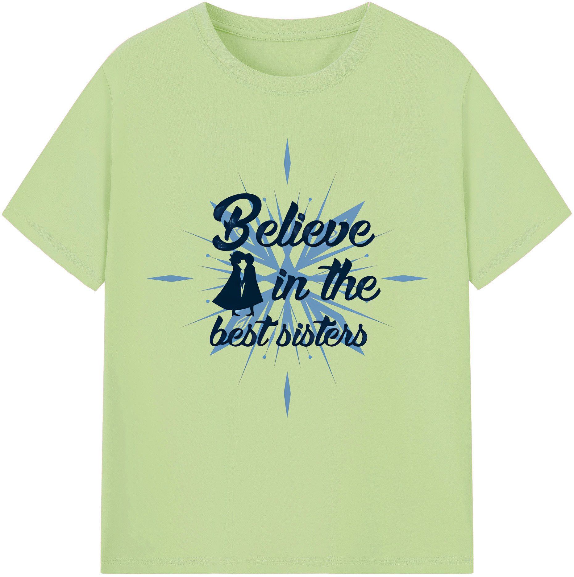 （画像用） アナと雪の女王 アンナ エルサ Frozen Anna Elsa 綿100％半袖Tシャツ（フロントプリント）